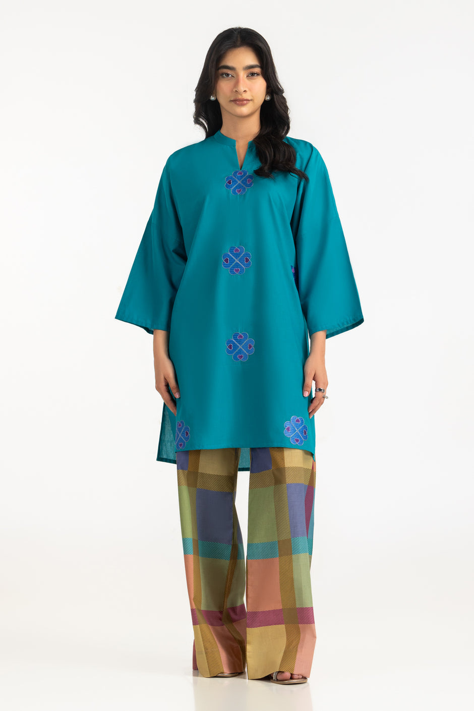 Cambric Embroidered Co-Ord Set IPST-77448