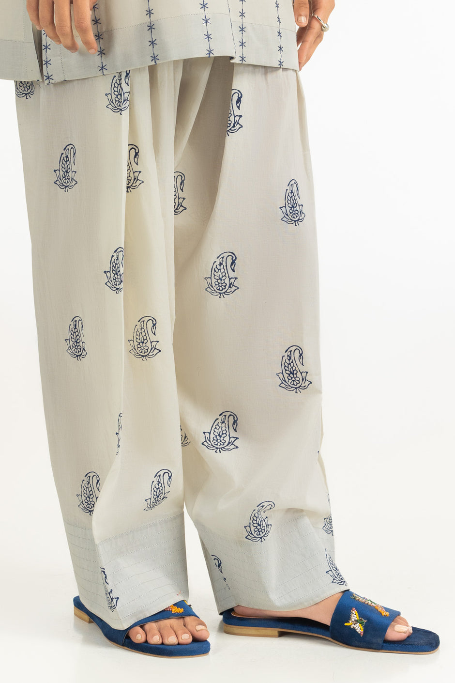 Cambric Embroidered Co-Ord Set