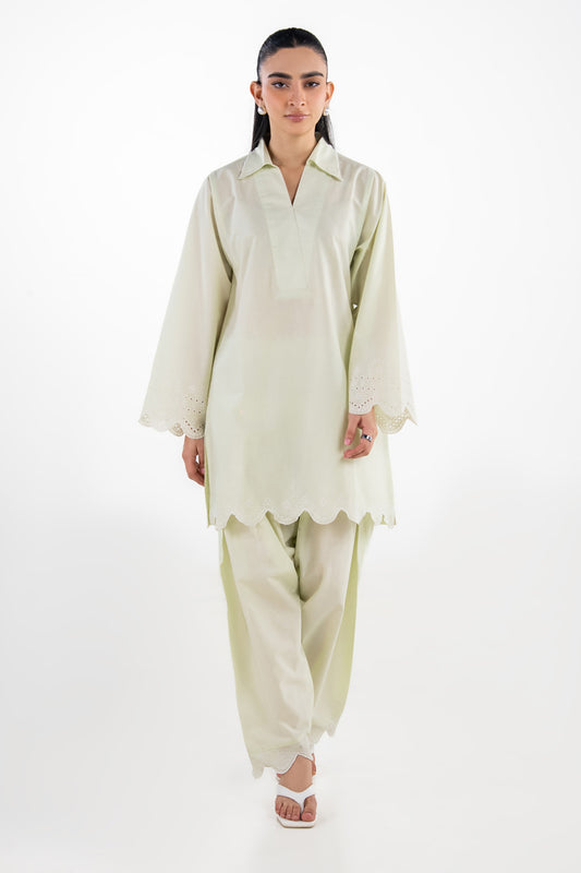 Cambric Embroidered Co-Ord Set IPST-77518