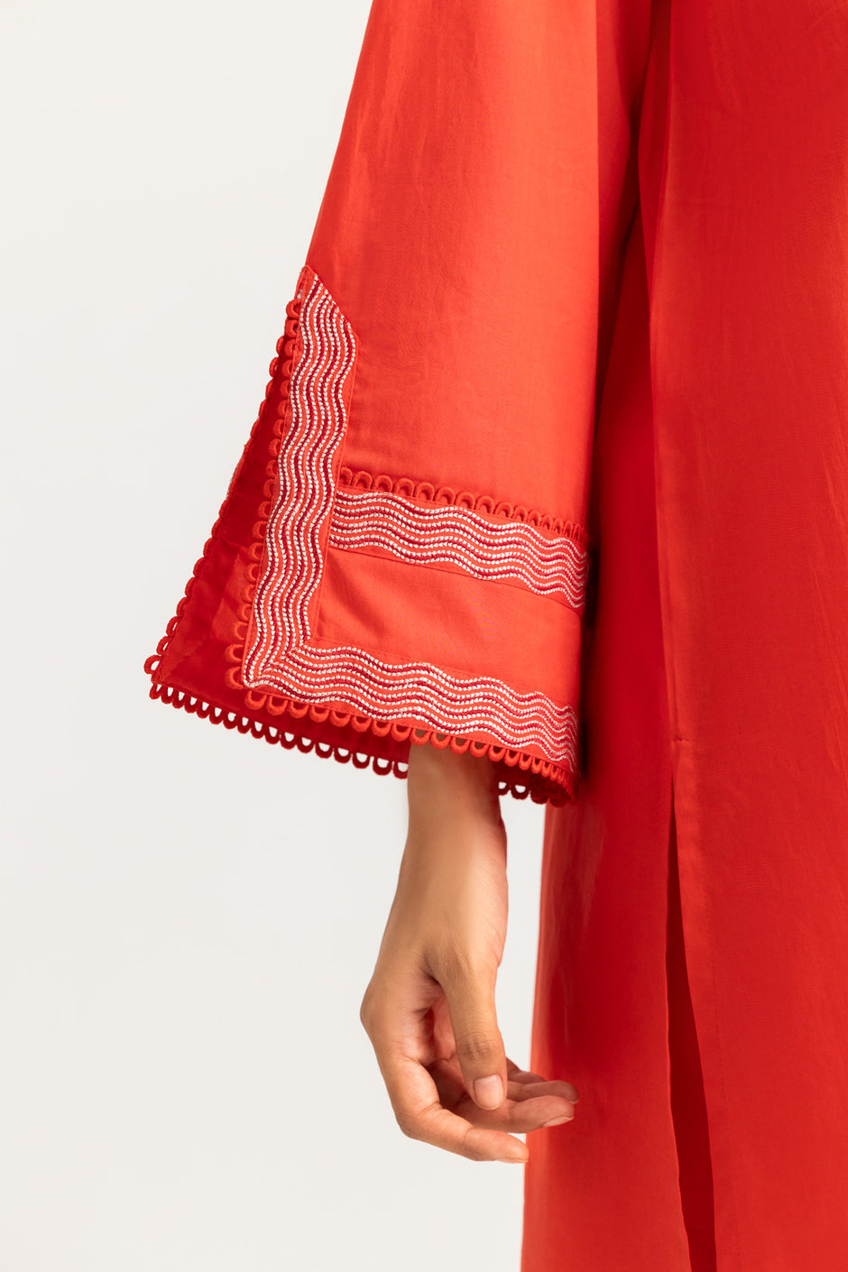 Cambric Embroidered Co-Ord Set