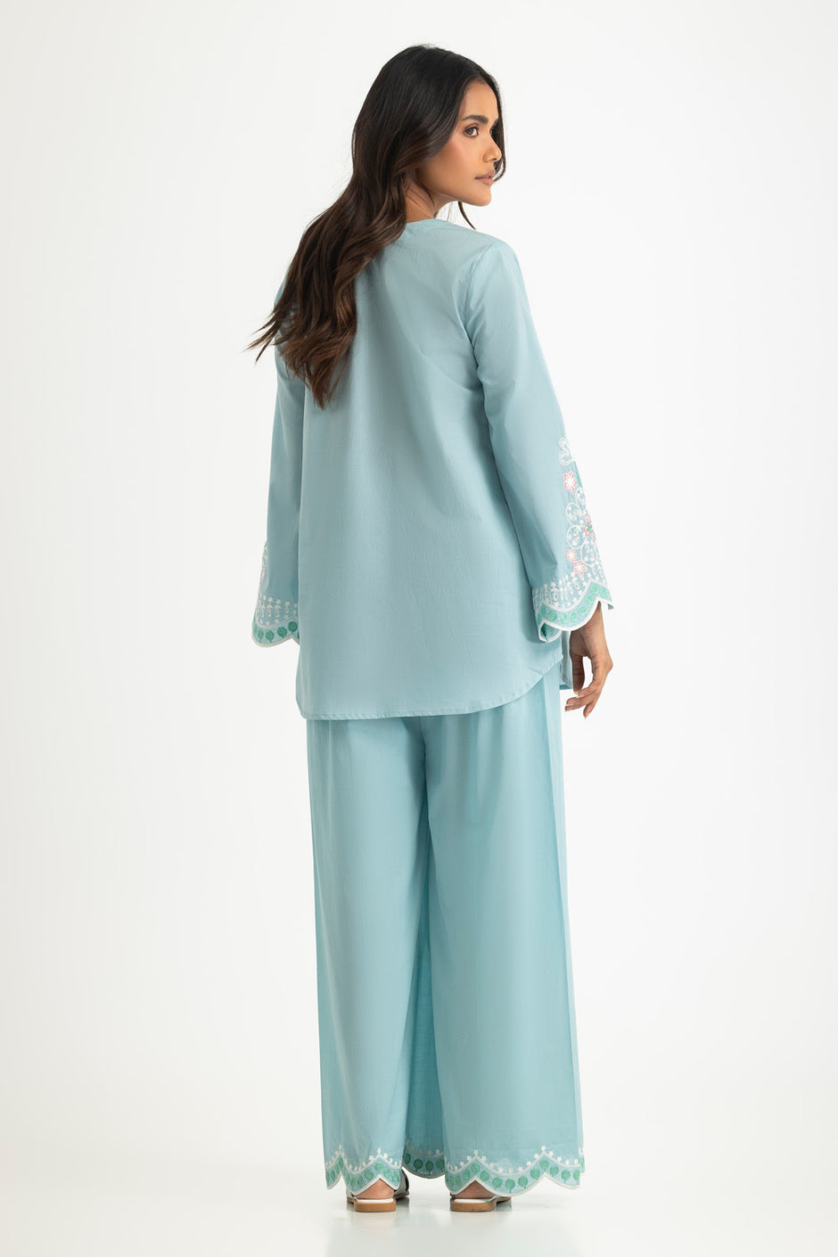 Cambric Embroidered Co-Ord Set
