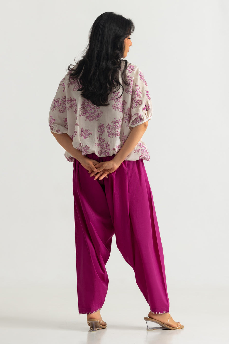 Cambric Embroidered Shirt And Dyed Shalwar