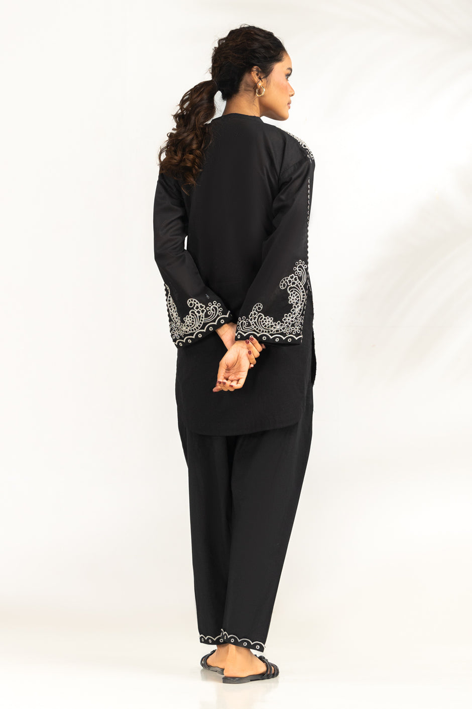 Cambric Embroidered Shirt And Trouser