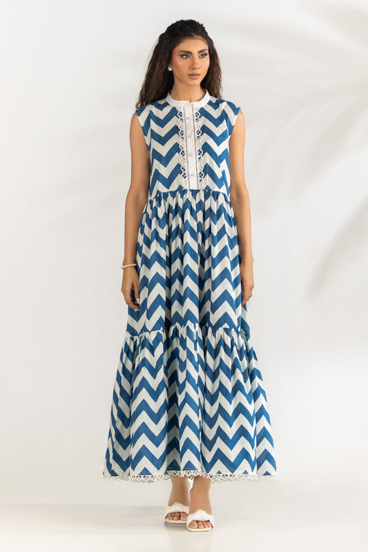 Cambric Printed Long Dress IPS-77465