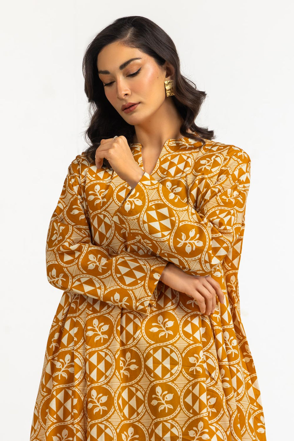 Cambric Printed Long Shirt