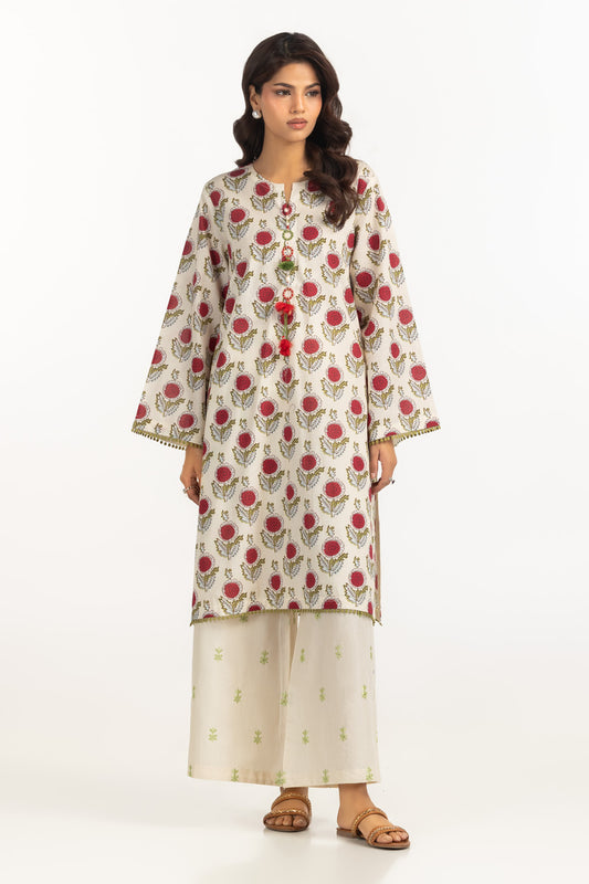 Cambric Printed Shirt And Embroidered Trouser IPST-77423