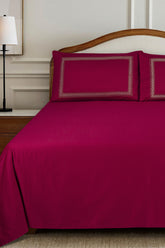 Carmine T-200 Embroidered Bed Sheet Set