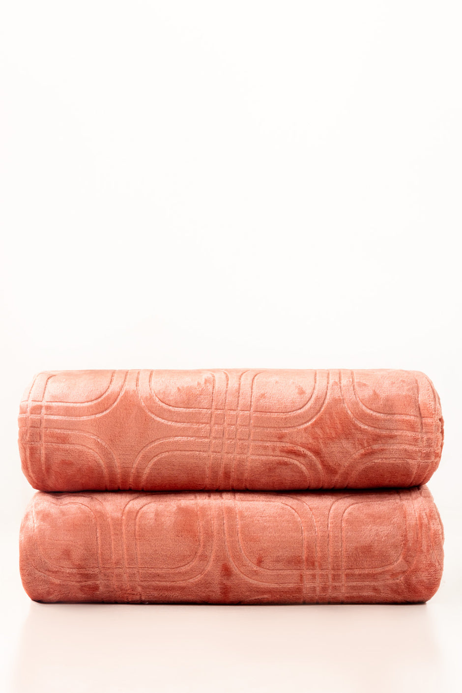 Coral Single Ply Fleece Throw
