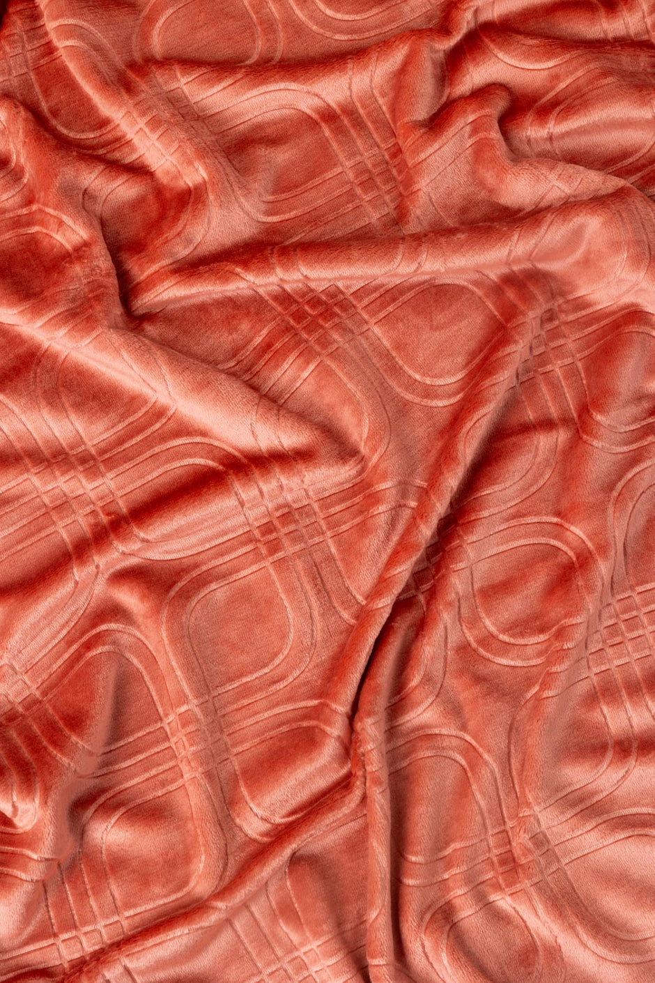 Coral Single Ply Fleece Throw