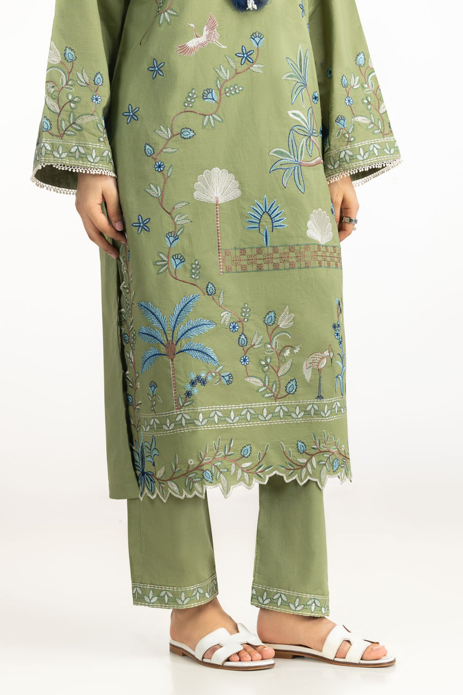 Cotton Bana Dora Embroidered Co-Ord Set