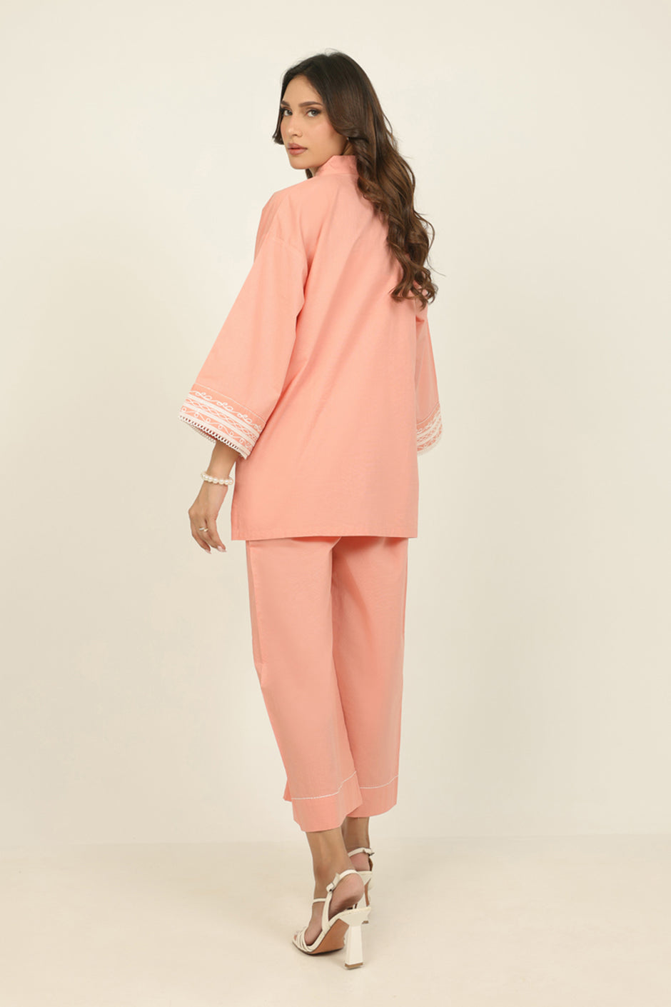 Cotton Bana Dora Embroidered Co-Ord Set