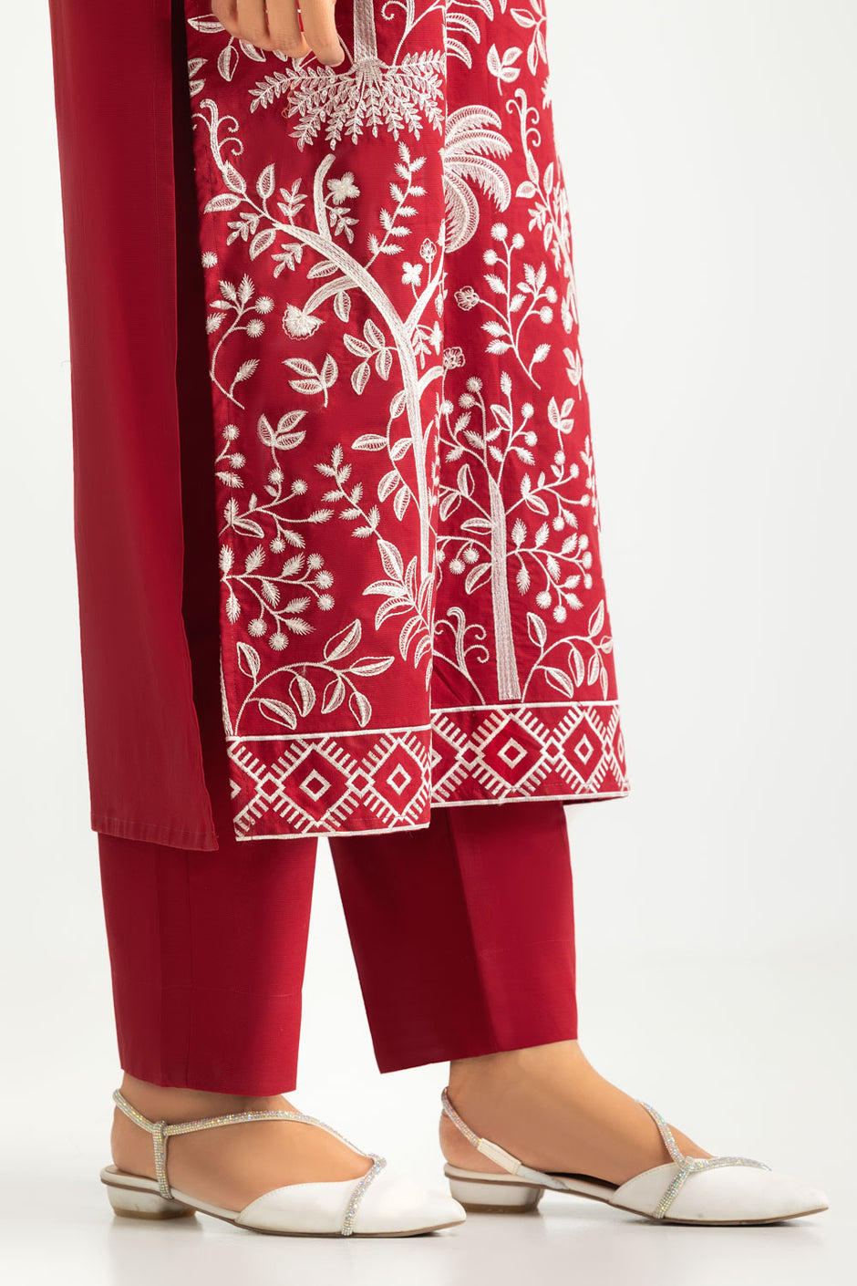 Cotton Bana Dora Embroidered Co-Ord Set