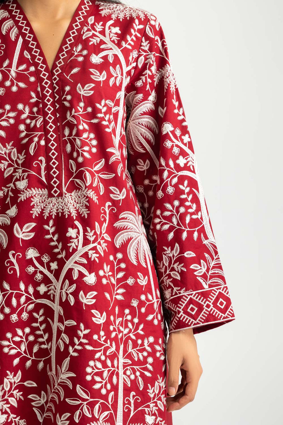 Cotton Bana Dora Embroidered Co-Ord Set