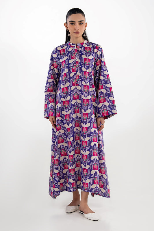 Cotton Bana Dora Printed Long Shirt IPS-77156