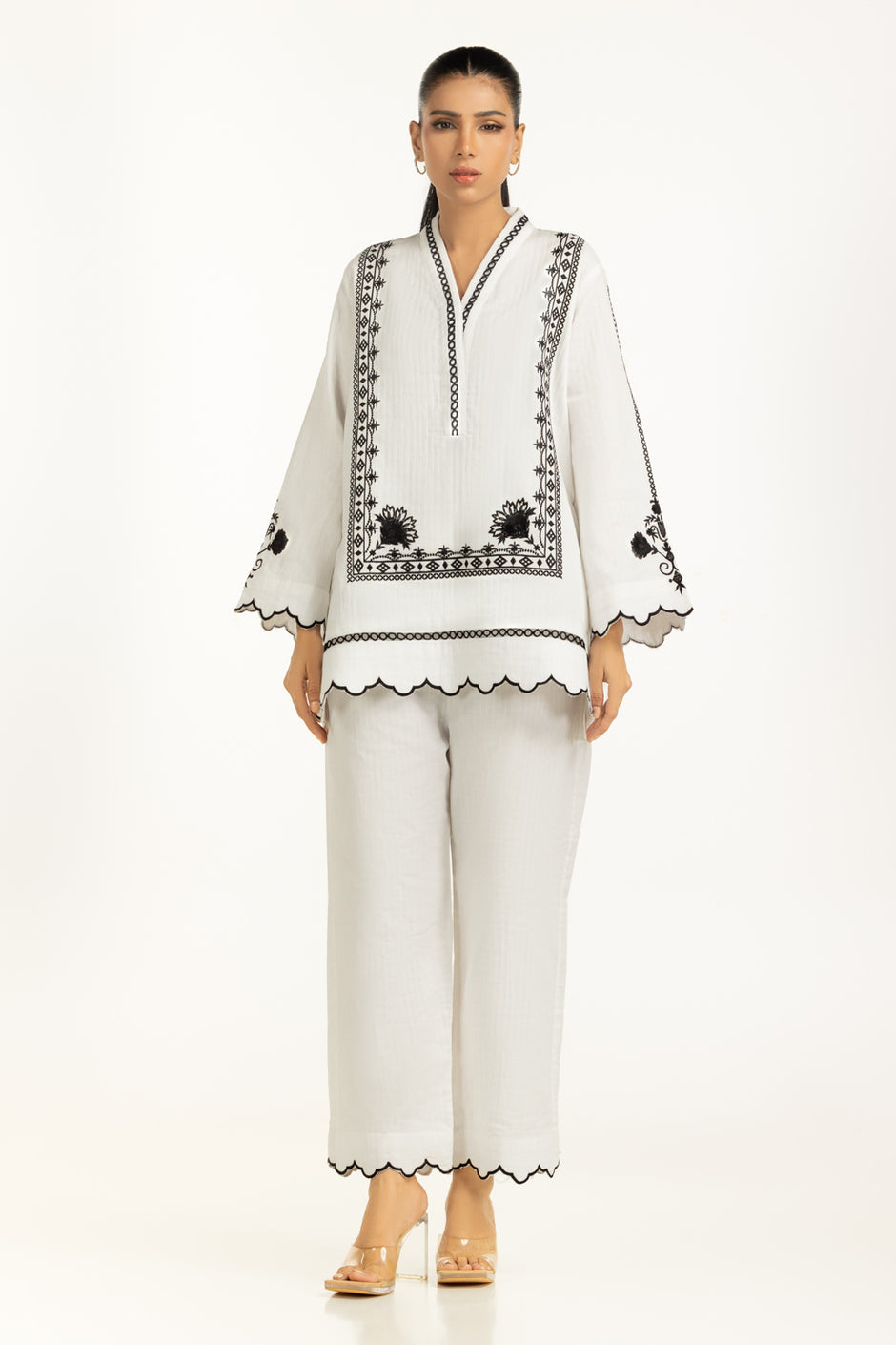 Cotton Embroidered Co-Ord Set
