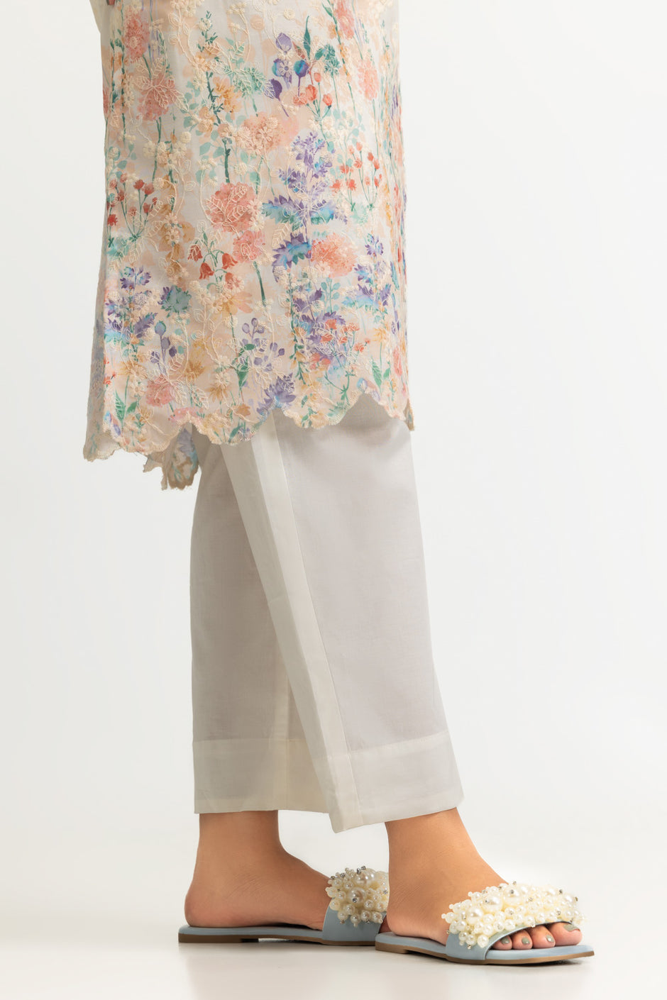 Cotton Printed Co-Ord Set With Embroidered