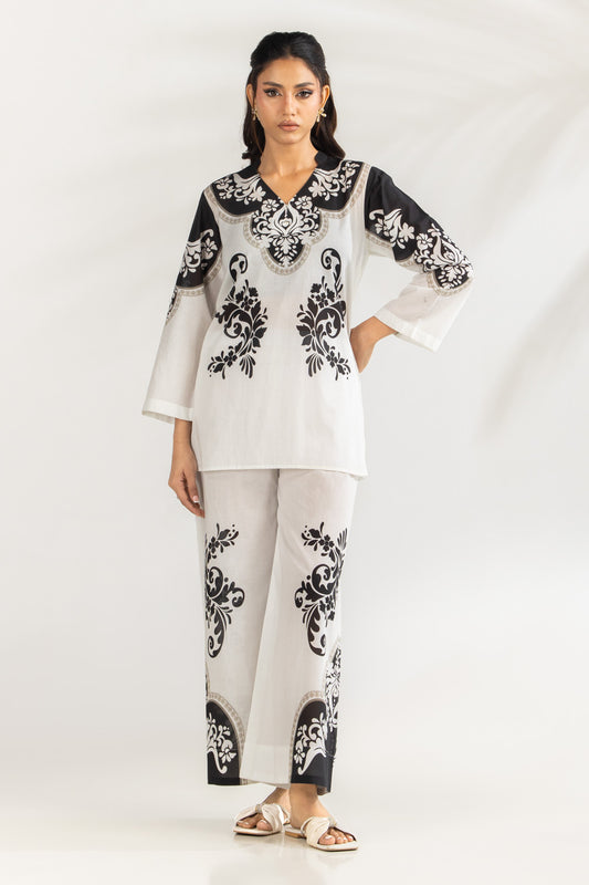 Cotton Viscose Printed Co-Oed Set IPST-77144