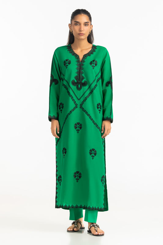 Cotton Viscose Slub Embroidered Co-Ord Set IPST-77231