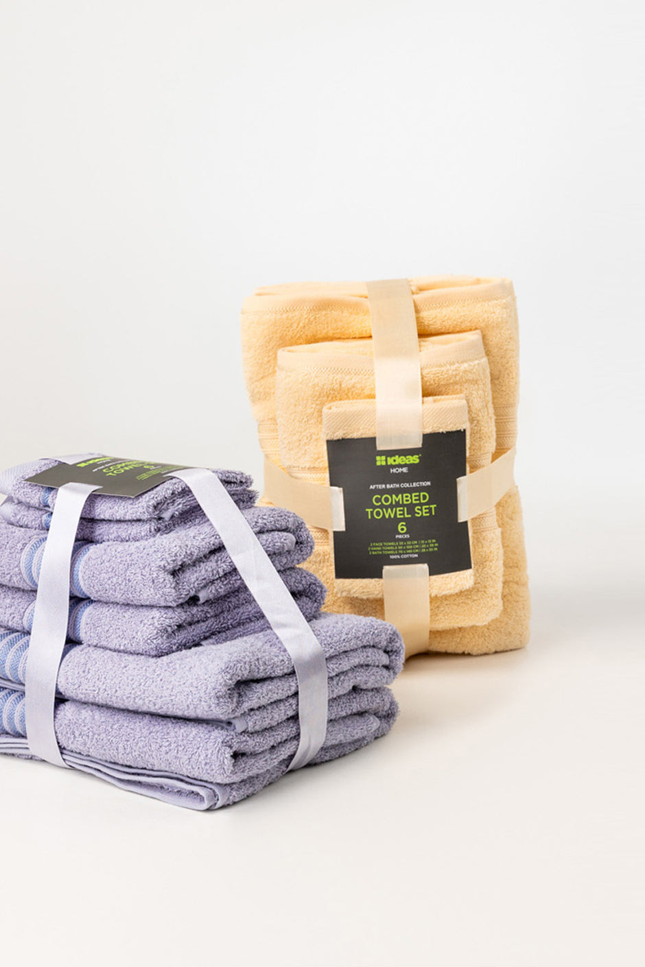 Cream 6Pcs Combed Towel Set