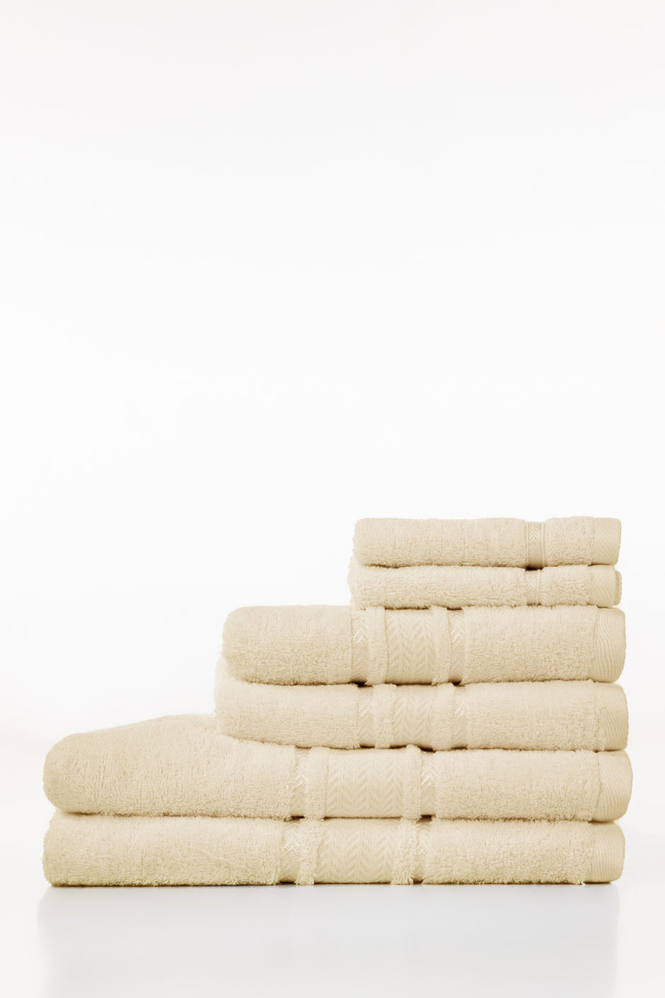 Cream Combed Towel 6pcs Set 25
