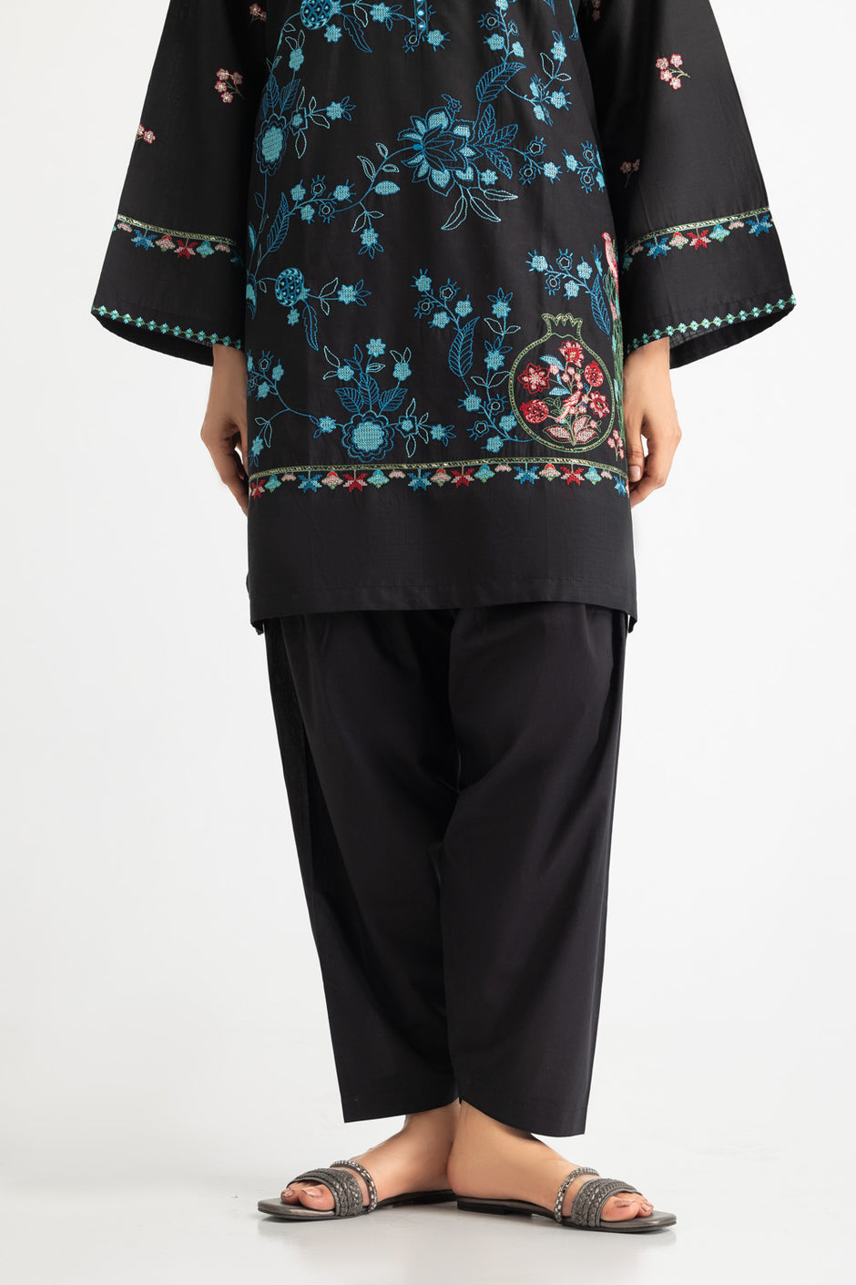 Cross Hatch Embroidered Shirt And Cambric Trouser