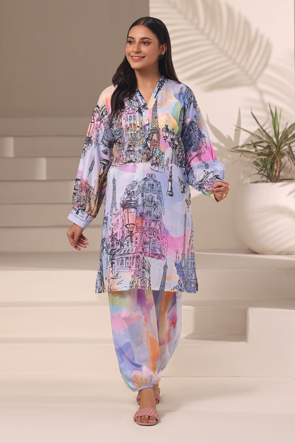 Cross Hatch Printed Co-Ord Set