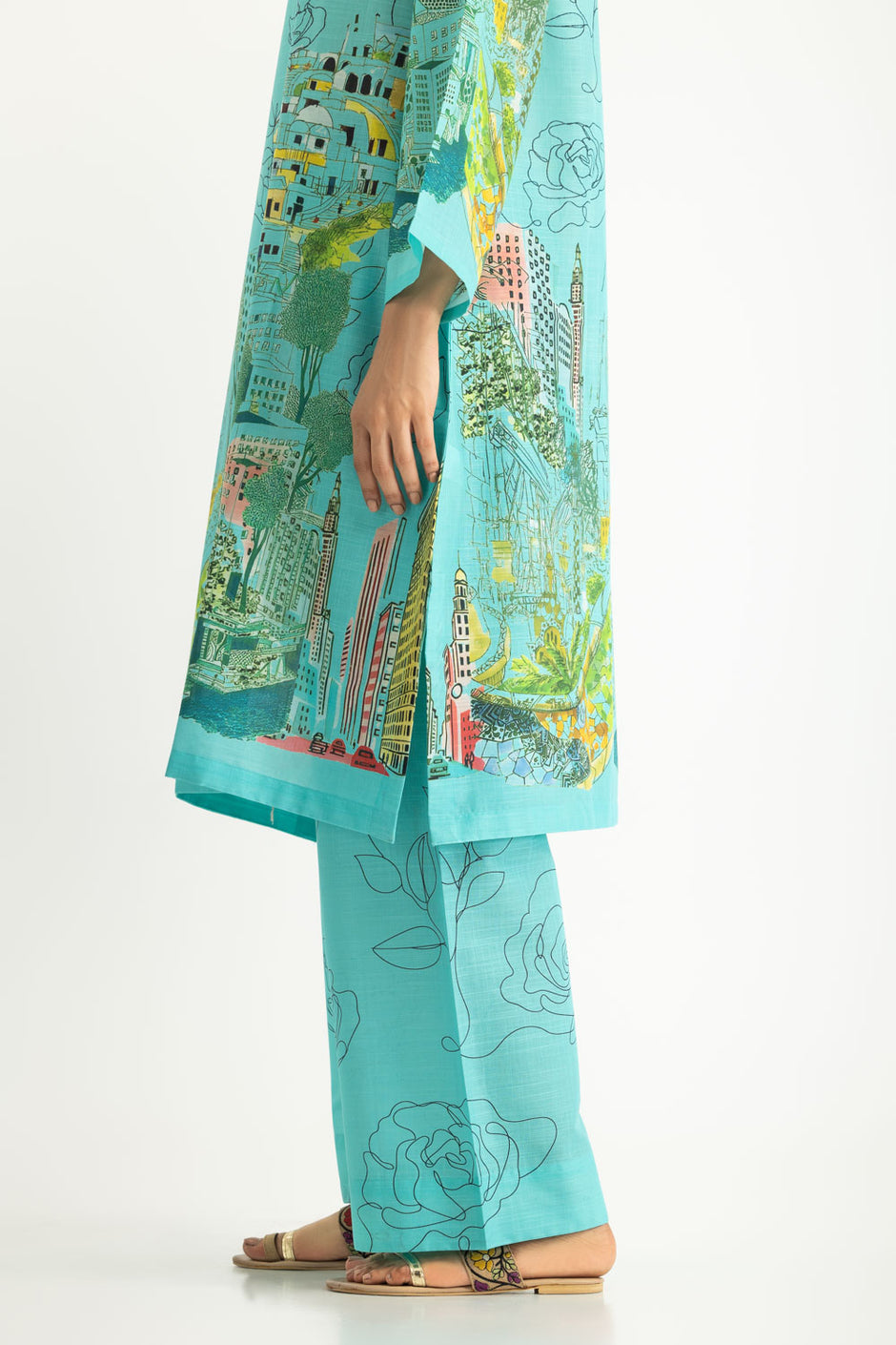 Cross Hatch Printed Co-Ord Set