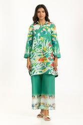 Cross Slub Printed Co-Ord Set IPST-55034