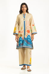 Cross Slub Printed Co-Ord Set IPST-55035