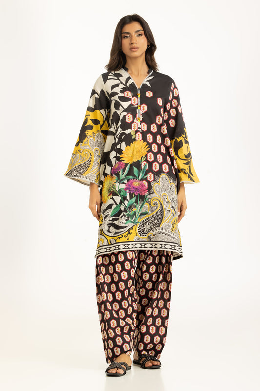 Cross Slub Printed Co-Ord Set IPST-55225