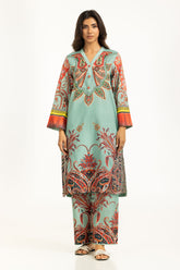 Cross Slub Printed Co-Ord Set IPST-55238