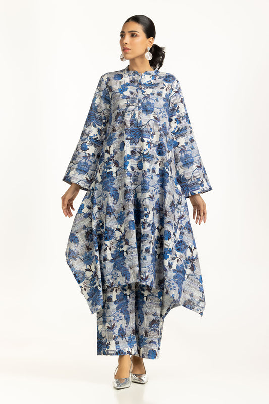 Cross Slub Printed Co-Ord Set IPST-55242