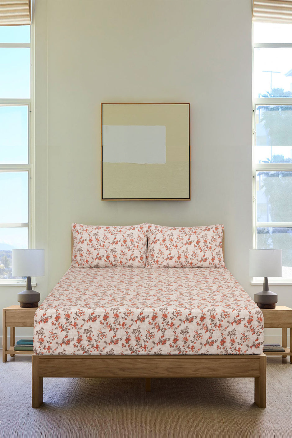 Damask Bloom Fitted Sheet Set