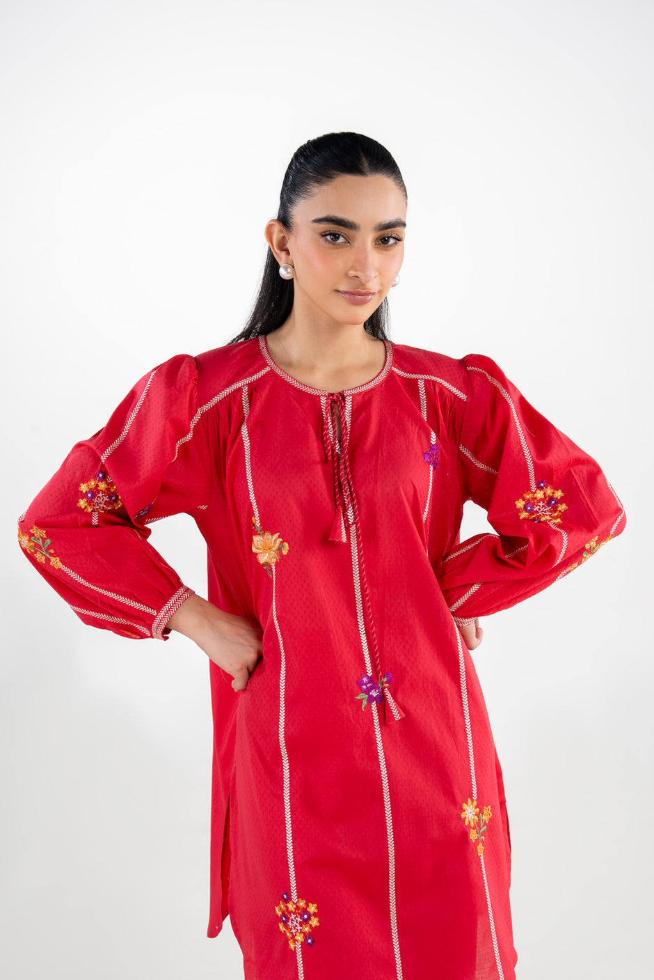 Dobby Embroidered Co-Ord Set