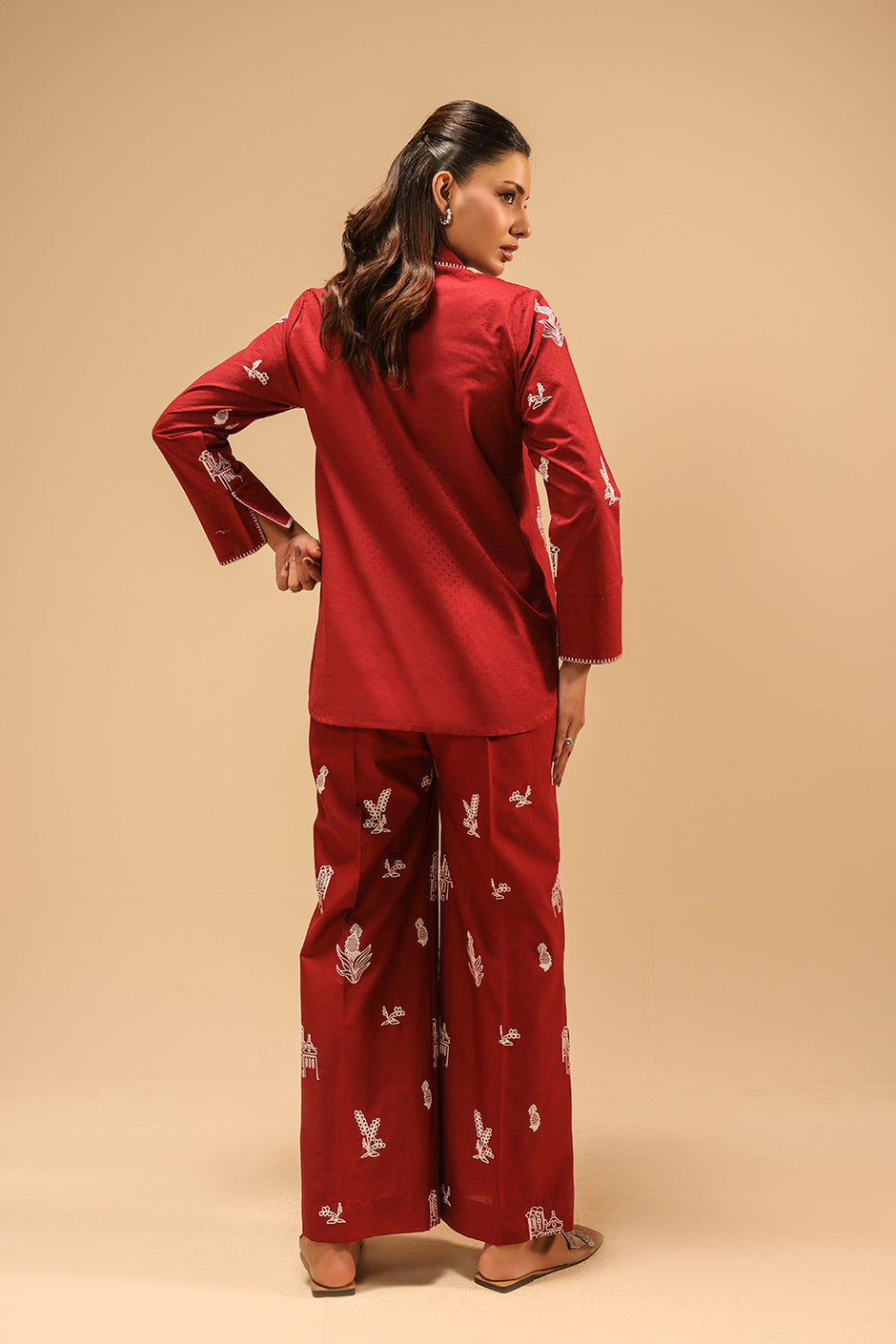 Dobby Embroidered Co-Ord Set