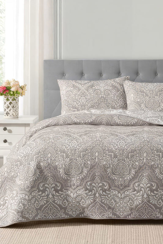 Doeskin Multi Layer Jacquard Bed Spread Set