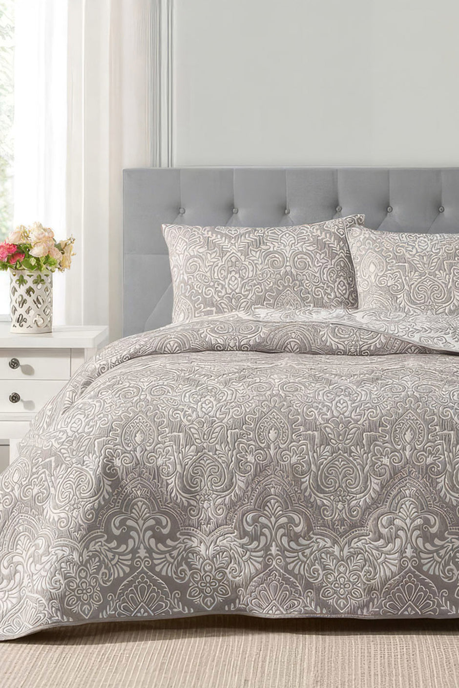 Doeskin Multi Layer Jacquard Bed Spread Set