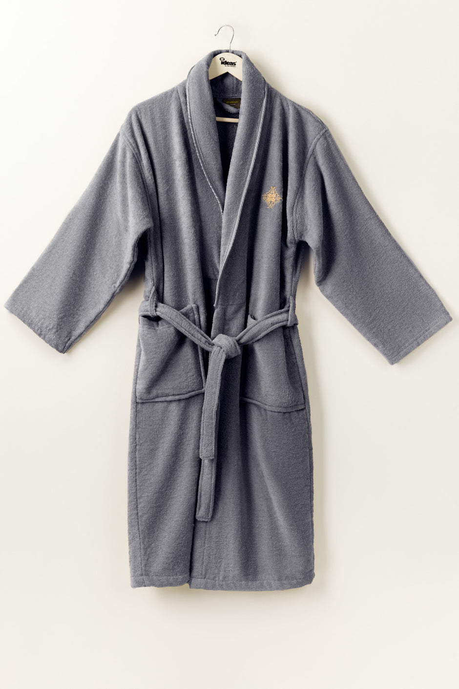 Dove Grey Velour Bathrobe