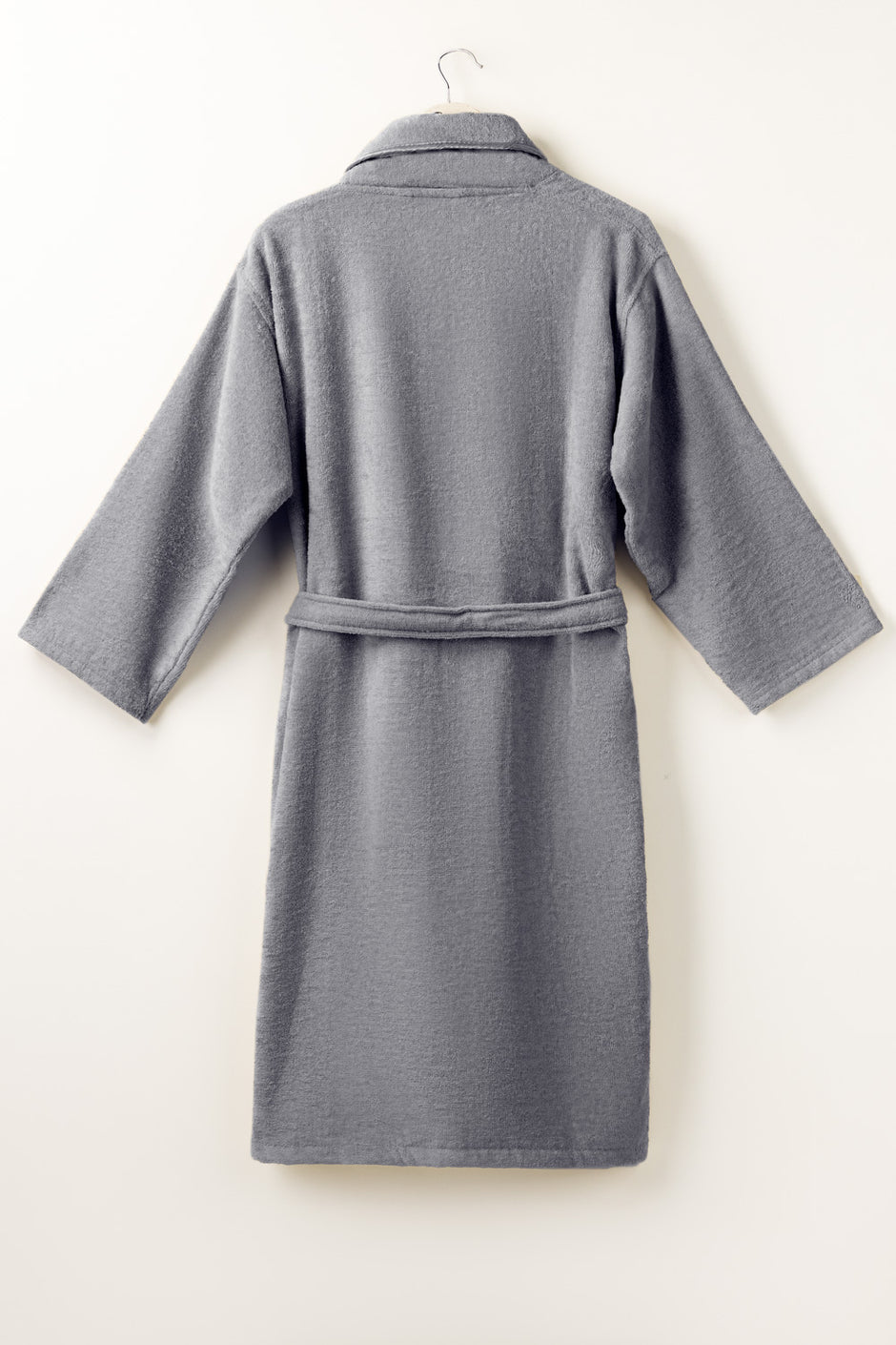 Dove Grey Velour Bathrobe