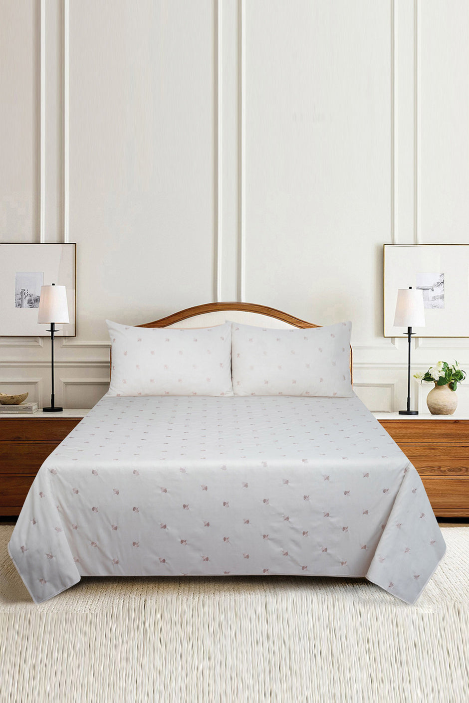ES-010 Dyed Embroidered Sheet Set