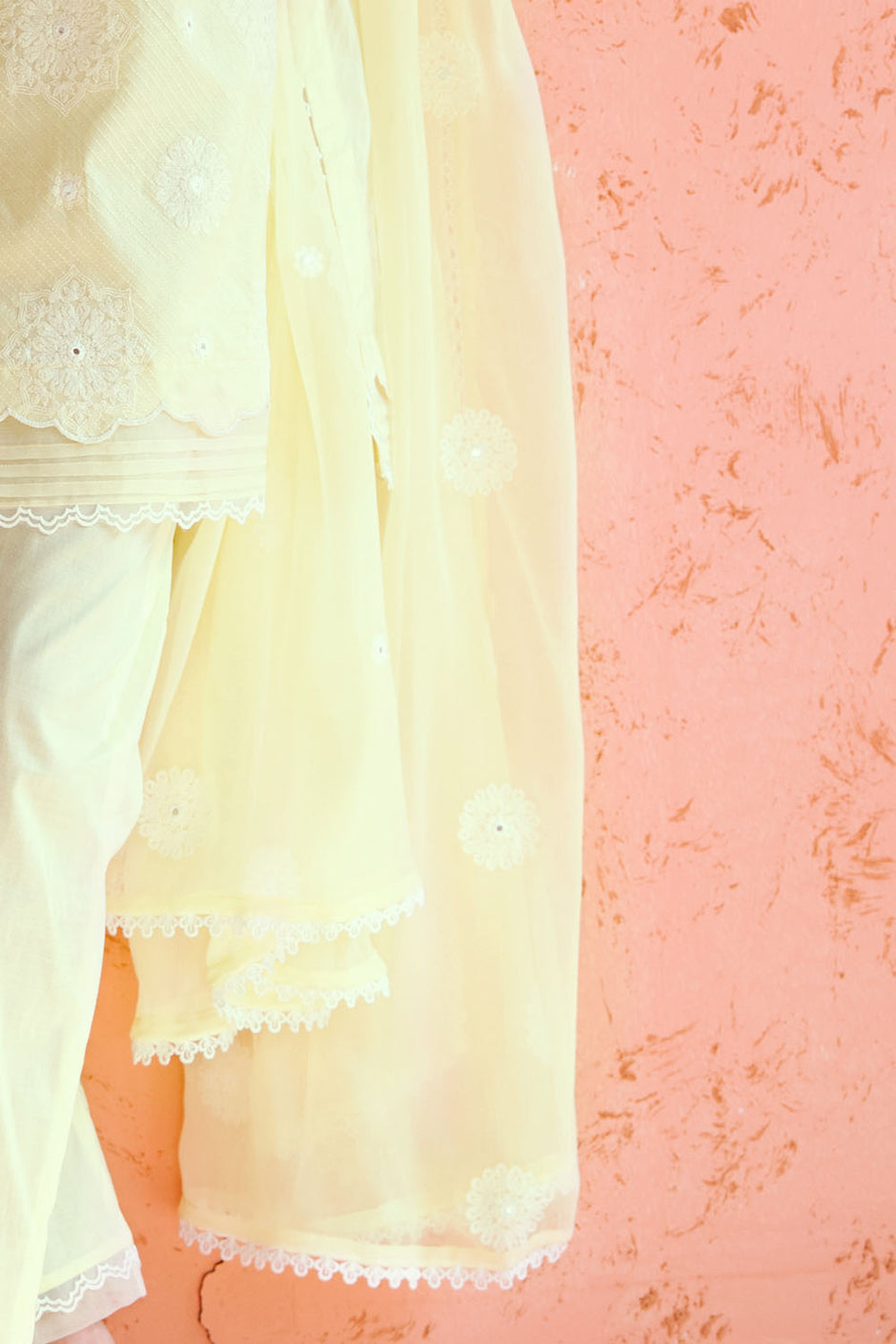 3 Piece Embroidered Cotton Lawn Suit with Embroidered Chiffon Dupatta