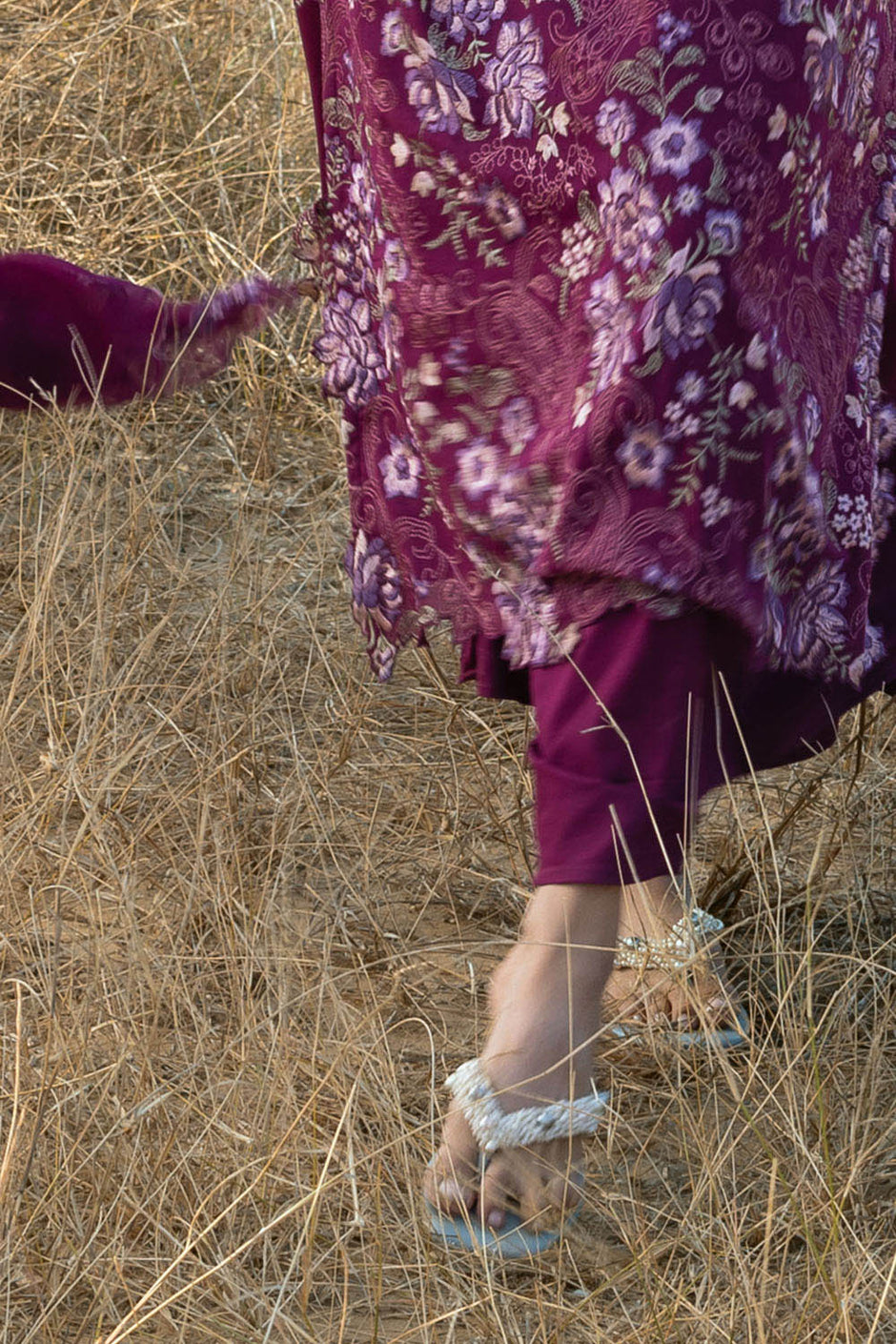 3 Piece Embroidered Swiss Voile Suit with Embroidered Chiffon Dupatta
