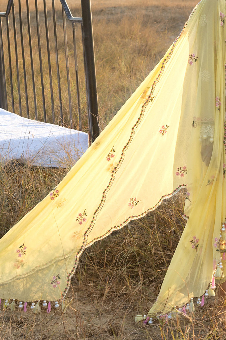 3 Piece Embroidered Swiss Voile Suit with Embroidered Chiffon Dupatta