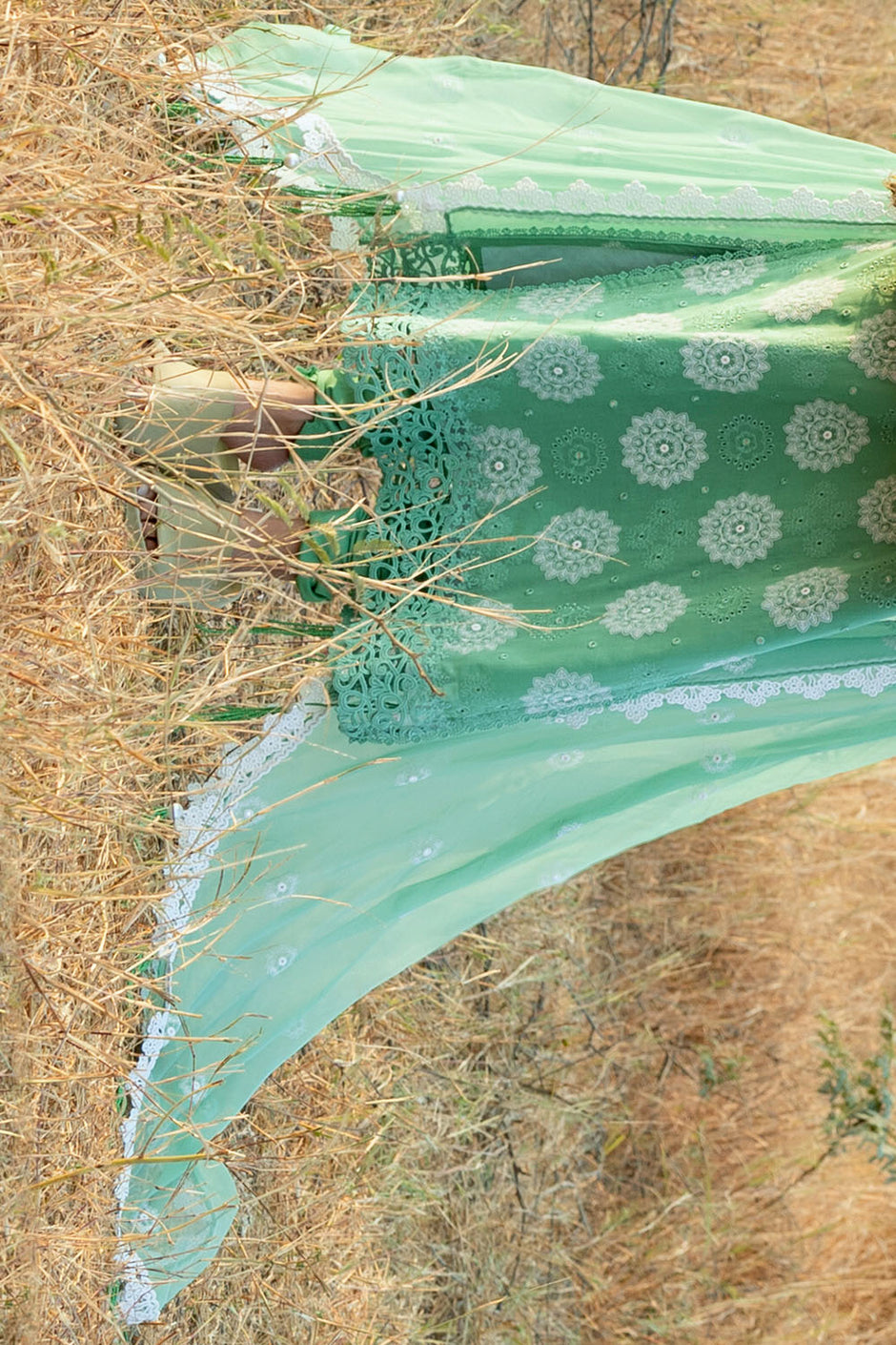 3 Piece Embroidered Swiss Voile Suit with Embroidered Chiffon Dupatta