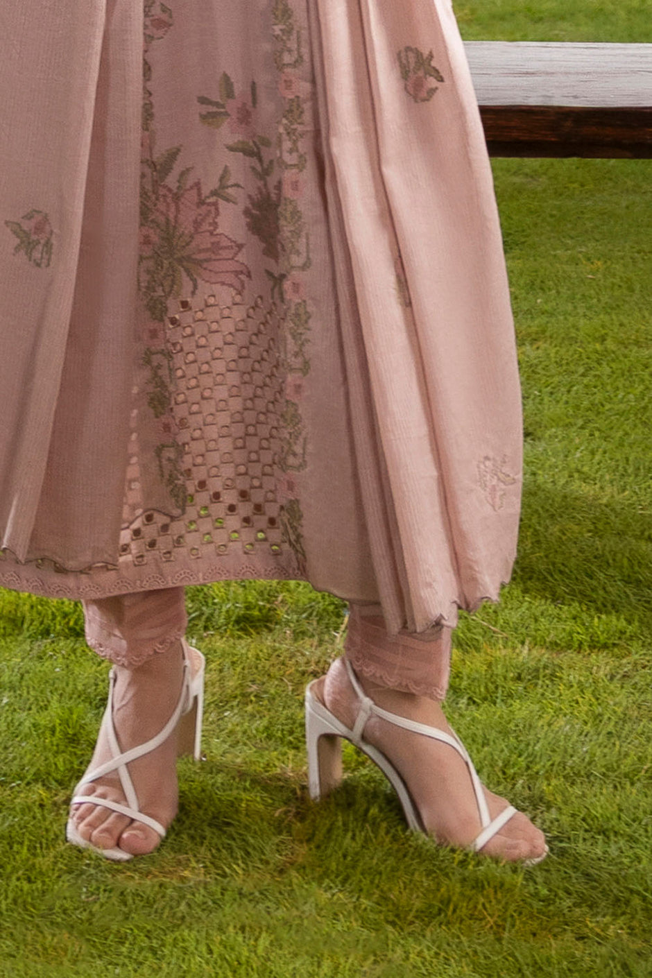 3 Piece Embroidered Lawn Suit with Embroidered Denting Dupatta