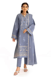 3 Piece Embroidered Khaddar Suit with Dupatta K-52012