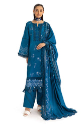 3 Piece Embroidered Khaddar Suit with Dupatta K-52020