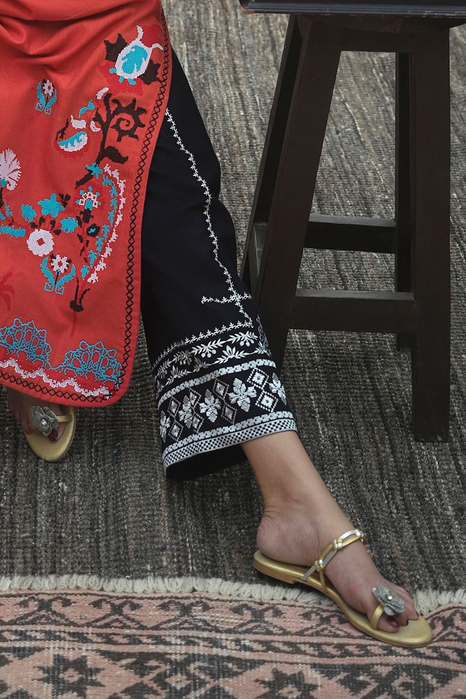 2 Piece Embroidered Khaddar Suit