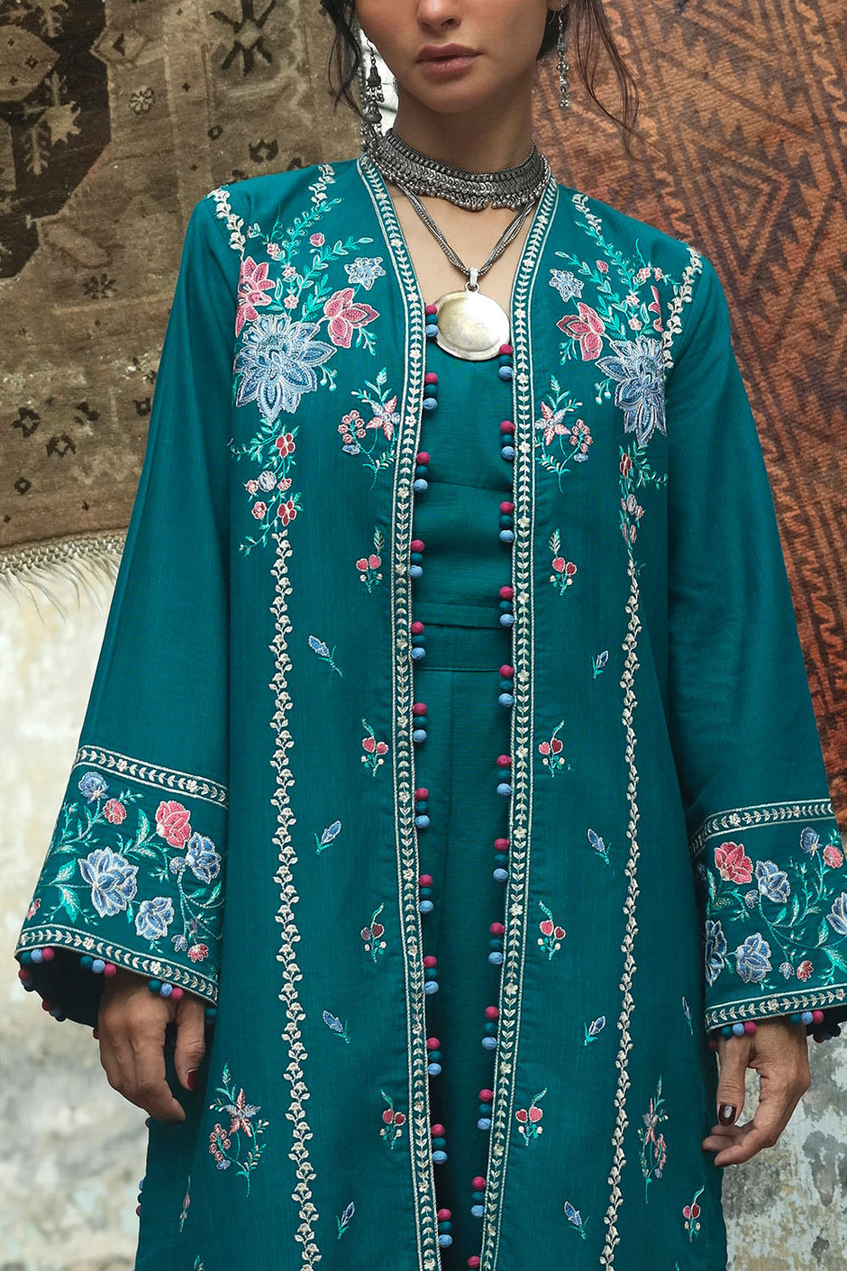 2 Piece Embroidered Khaddar Suit