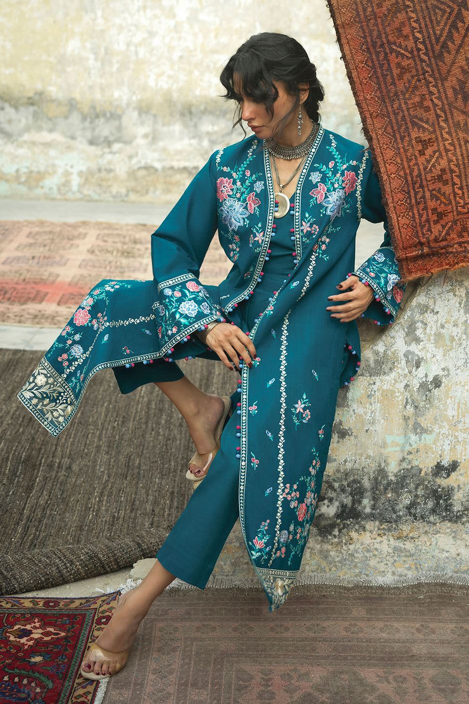 2 Piece Embroidered Khaddar Suit